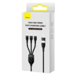 Baseus Cable Flash Series Ⅱ Two-for-three Fast Charging Data Cable USB to M+L+C 100W - Image 3