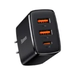 BASEUS Compact Quick Charger 2U+C Three Ports 30W Travel Power Adapter - Image 7